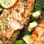 Fırında kabaklı baharatlı somon fileto tarifi