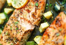 Fırında kabaklı baharatlı somon fileto tarifi