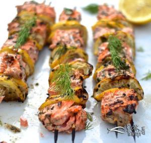 Baharatlı Somon Şiş Kebap Tarifi