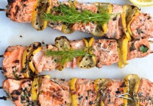 Baharatlı Somon Şiş Kebap Tarifi