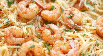 Soslu Karidesli Spagetti Tarifi