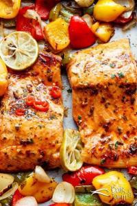 Fırında baharatlı biberli somon fileto tarifi