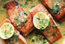 Tereyağlı limonlu somon tava